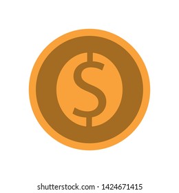 Coin money isolated cartoon vector illustration graphic design