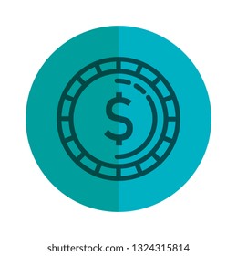 coin money isolated icon