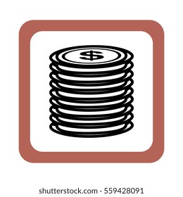 coin money isolated icon