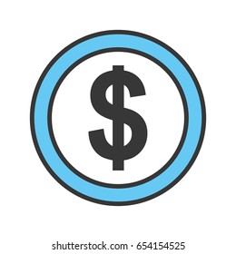 coin money isolated icon
