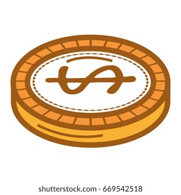 coin money isolated icon