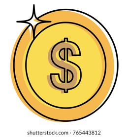 coin money isolated icon