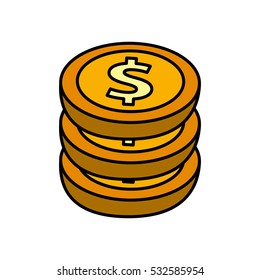 coin money isolated icon vector illustration design