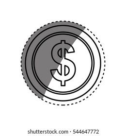 Coin money isolated icon vector illustration graphic design