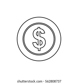 Coin money isolated icon vector illustration graphic design