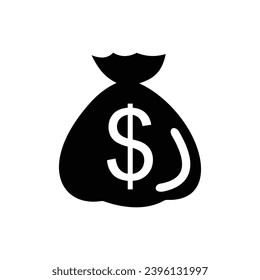 coin money in sack shows business economic wealth for office and web icon	