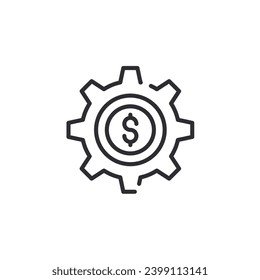 Coin, money, setting Icon vector illustration