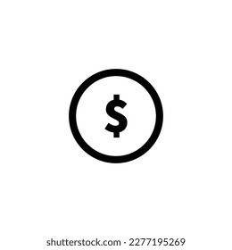 coin money sign symbol. vector illustration on white background
