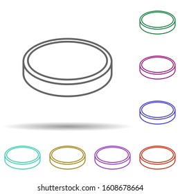 Coin multi color icon. Simple thin line, outline vector of web icons for ui and ux, website or mobile application