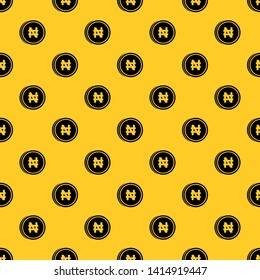 Coin naira pattern seamless vector repeat geometric yellow for any design