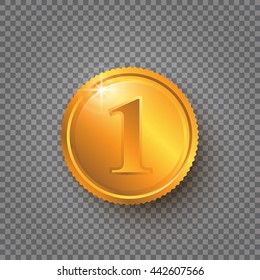 coin on a transparent background