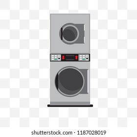 Coin Operated Washers.vector illustration.