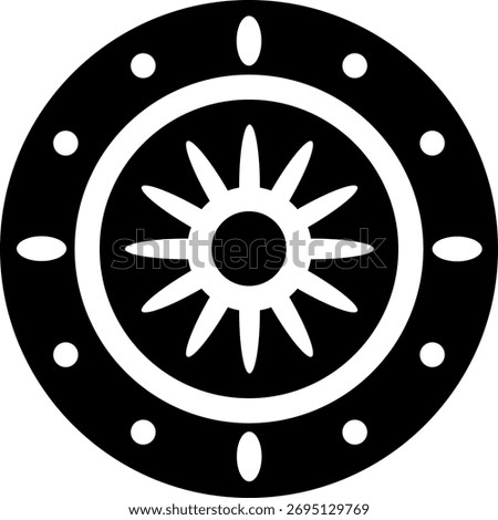 Coin "oro" spanish deck suit vector icon