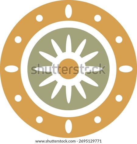 Coin "oro" spanish deck suit vector icon
