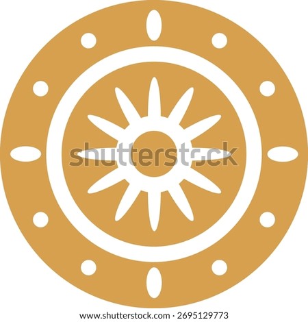 Coin "oro" spanish deck suit vector icon