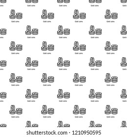 Coin pattern vector seamless repeating for any web design