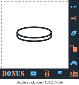 Coin. Perfect icon with bonus simple icons