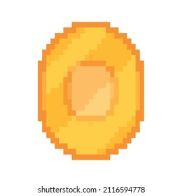 icono de píxel de moneda aislado