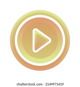 coin play gradient logo design template icon