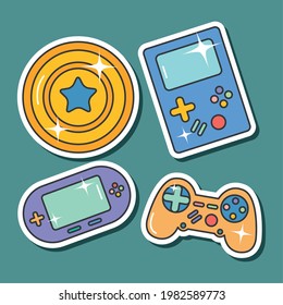 coin and portable videogames set