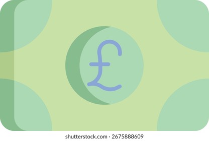 Münze Pfund Währung flach Symbol Design