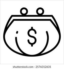 Coin Purse Icon Element For Design