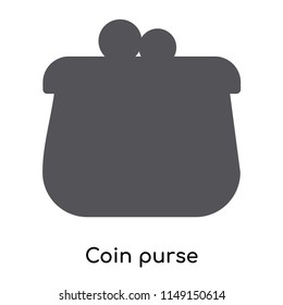 Coin purse icon vector isolated on white background for your web and mobile app design, Coin purse logo concept