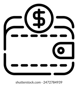 Coin Purse icon for web, app, infographic, etc