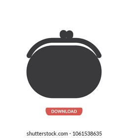 Coin purse vector icon