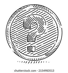 Coin with a question mark symbolizing doubts about the value of money