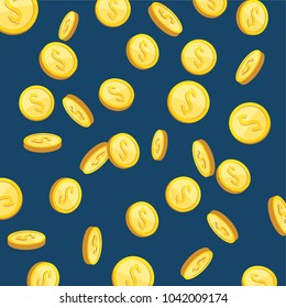 Coin rain, falling gold