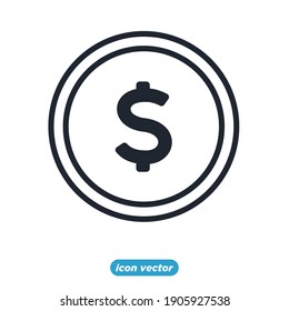 coin Related Vector Icon. Money symbol vector illustration