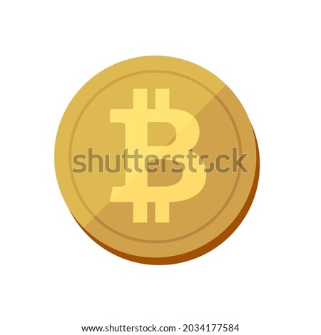 A coin representing in b symbol as like bitcoin the electronic currency.