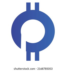 Coin service logo template. Initial letter C logo, icon - Vector Digital money. Block chain, finance symbol. Flat style vector illustration, Logotype financial company, logo vector coins and money.