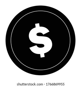 Diseño de vectores planos de icono de signo de moneda