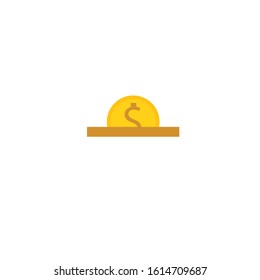 coin simple clip art vector illustration
