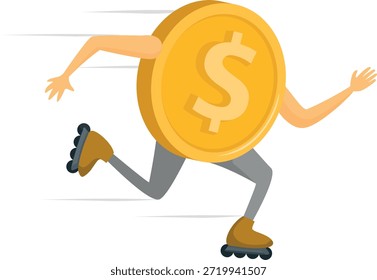 Patinaje sobre monedas en patines