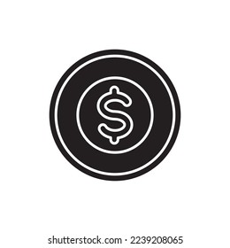 Coin slot color line icon. Gambling casino. Pictogram for web page, mobile app, promo.