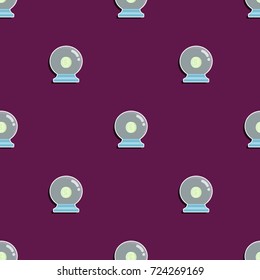 coin snow globe seamless pattern in dark background