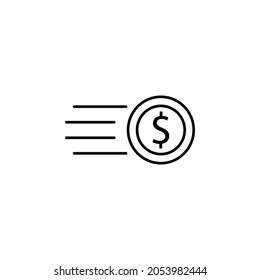 coin, speed icon in Payment system set