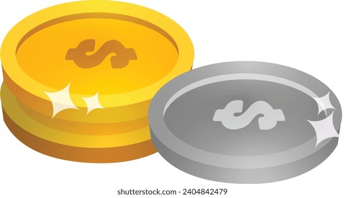 Pila de monedas con glare perfecta para contenido financiero