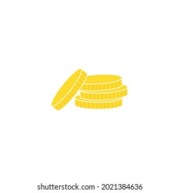 Plantilla de ilustración de icono de pila de monedas