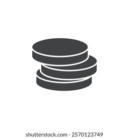 coin stack icon Flat logo set collection