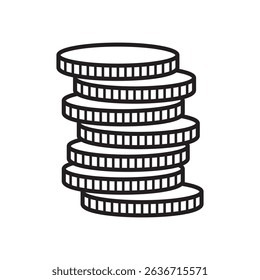 coin stack icon illustration symbol element design