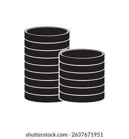 coin stack icon illustration symbol element design
