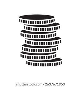 coin stack icon illustration symbol element design