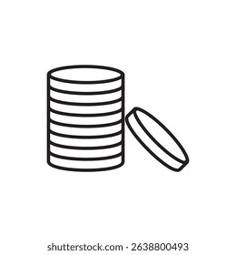 coin stack icon illustration symbol element design