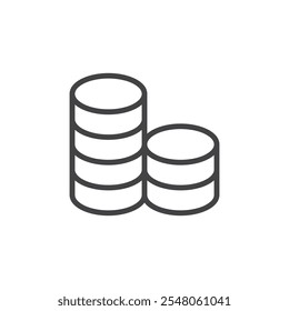 Coin stack icon Logo symbol outline set