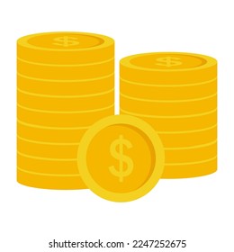 Coin stack icon. vector illustration.