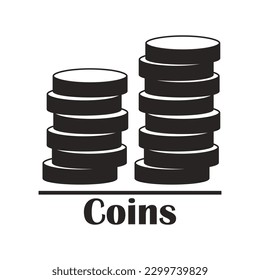 coin stack icon vector illustration symbol design